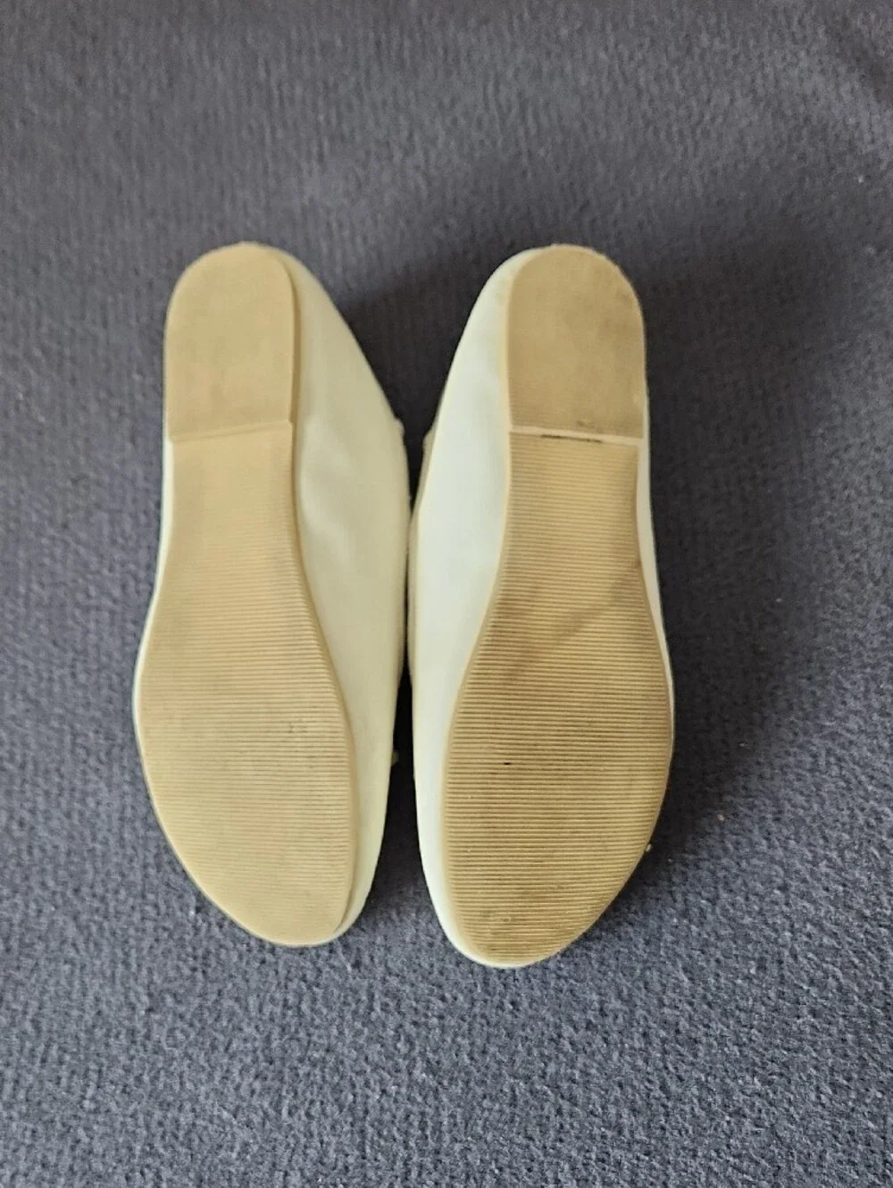 Tip Top Kids Cream Ballet Flats with Bow Accent